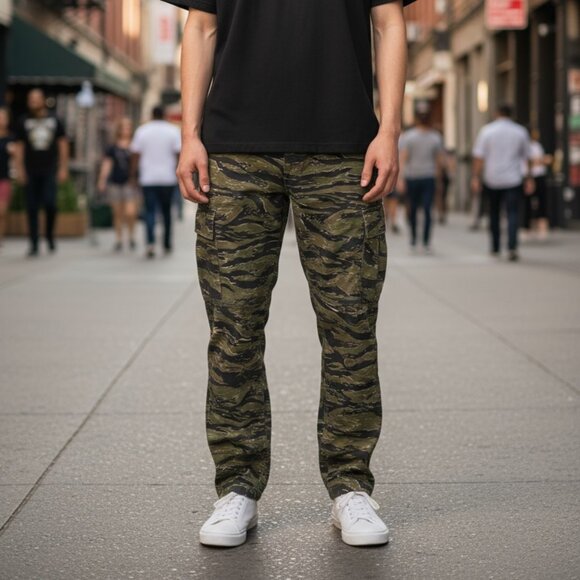 Vintage US Tiger Stripe Camo Military Pants - 37x30 - Picture 1 of 5